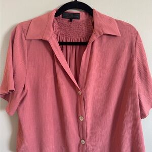 Zara Rose Button-Up Blouse